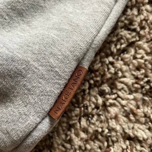 Naketano Cowl Neck Hooded Sweatshirt Hoodie Rope Drawstring Long Length Tunic - Picture 8 of 16